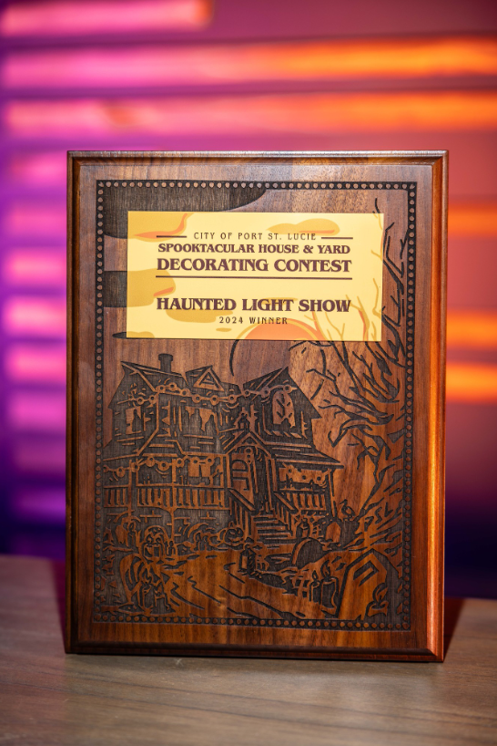 Haunted Light Show plaque