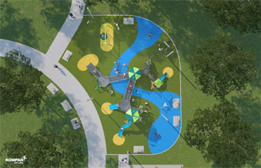 OL Peacock playground concept top down aerial