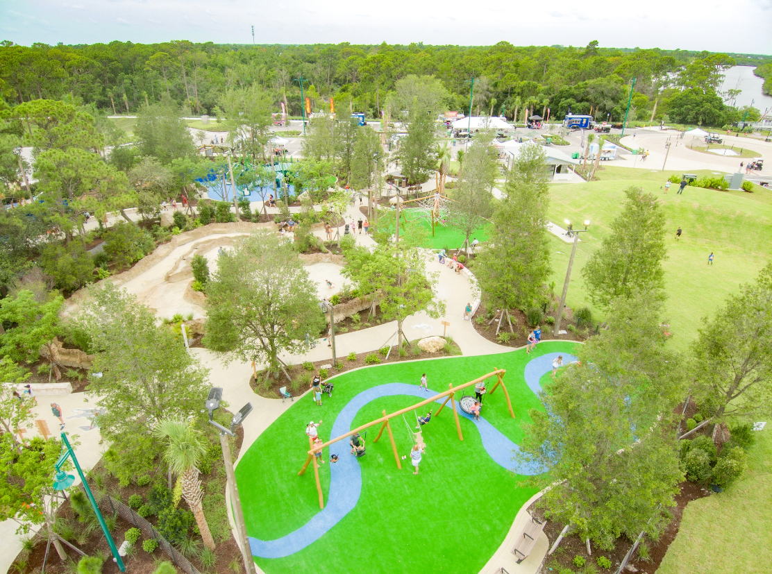 Pioneer Park playground aerial