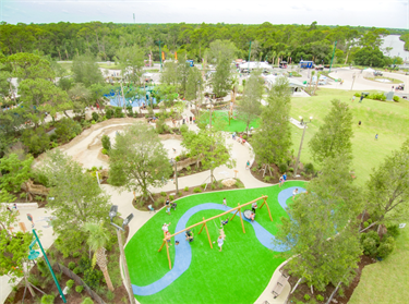 Pioneer Park playground aerial