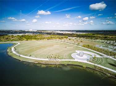 Stars and Stripes Park aerial 2