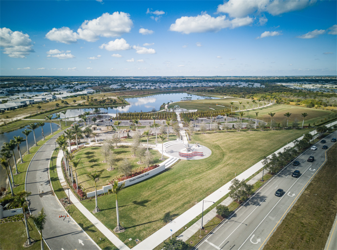 Stars and Stripes park aerial