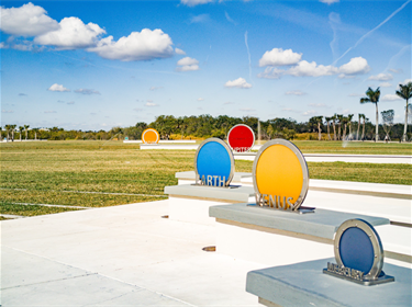 Stars and Stripes Park solar system planets sculpture