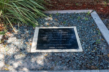 Veterans Memorial Park Vietnam War plaque