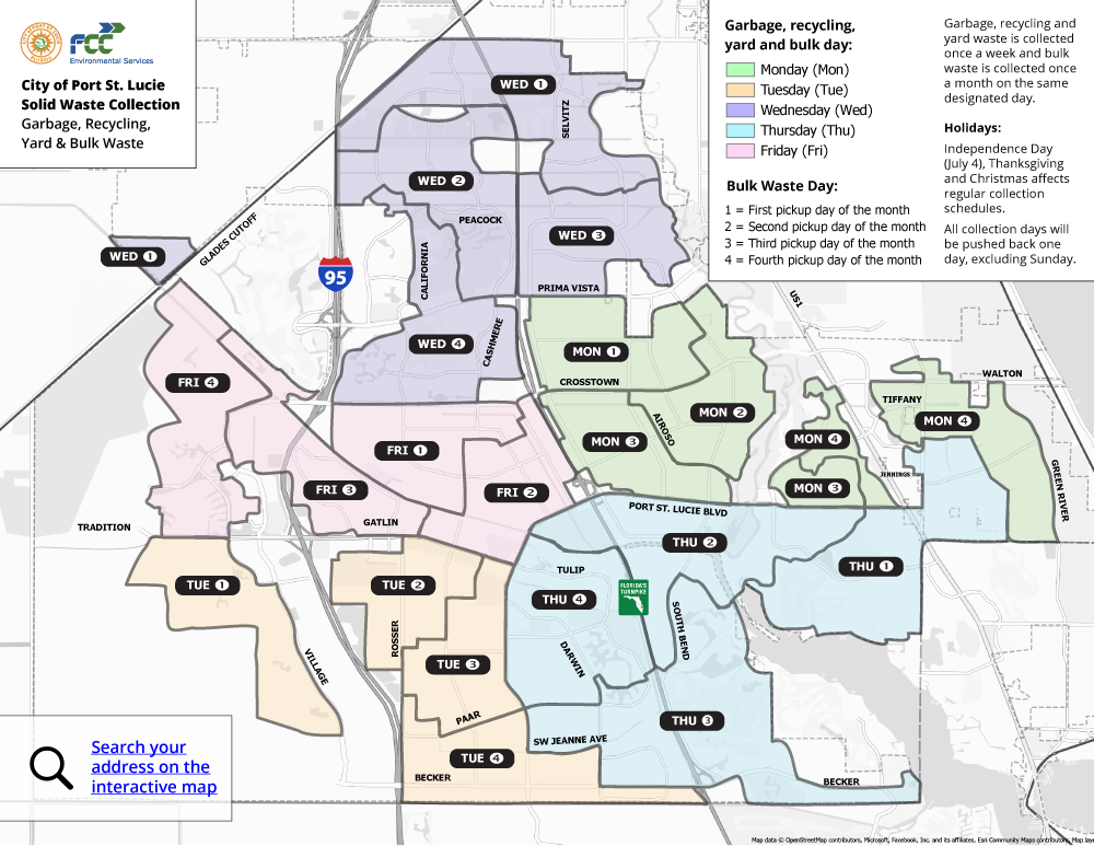 Waste and Bulk Collection Map