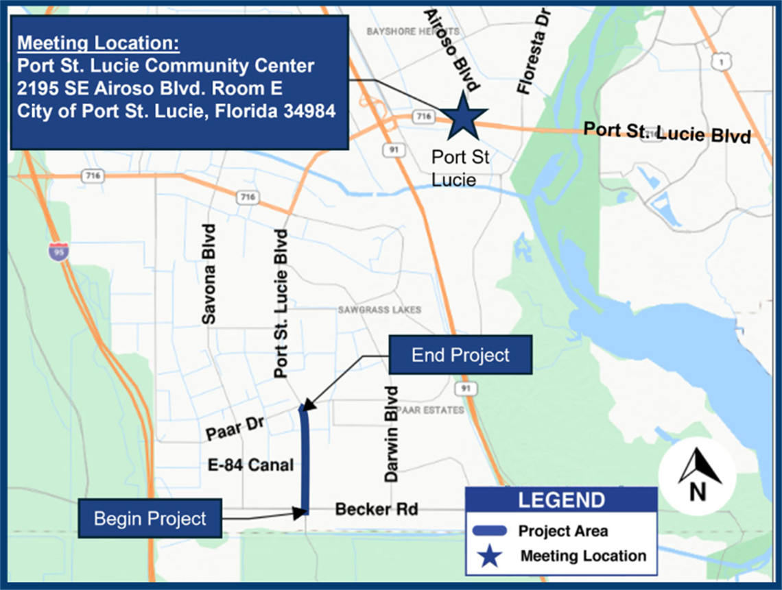 FDOT PSL Blvd South of Becker and Paar