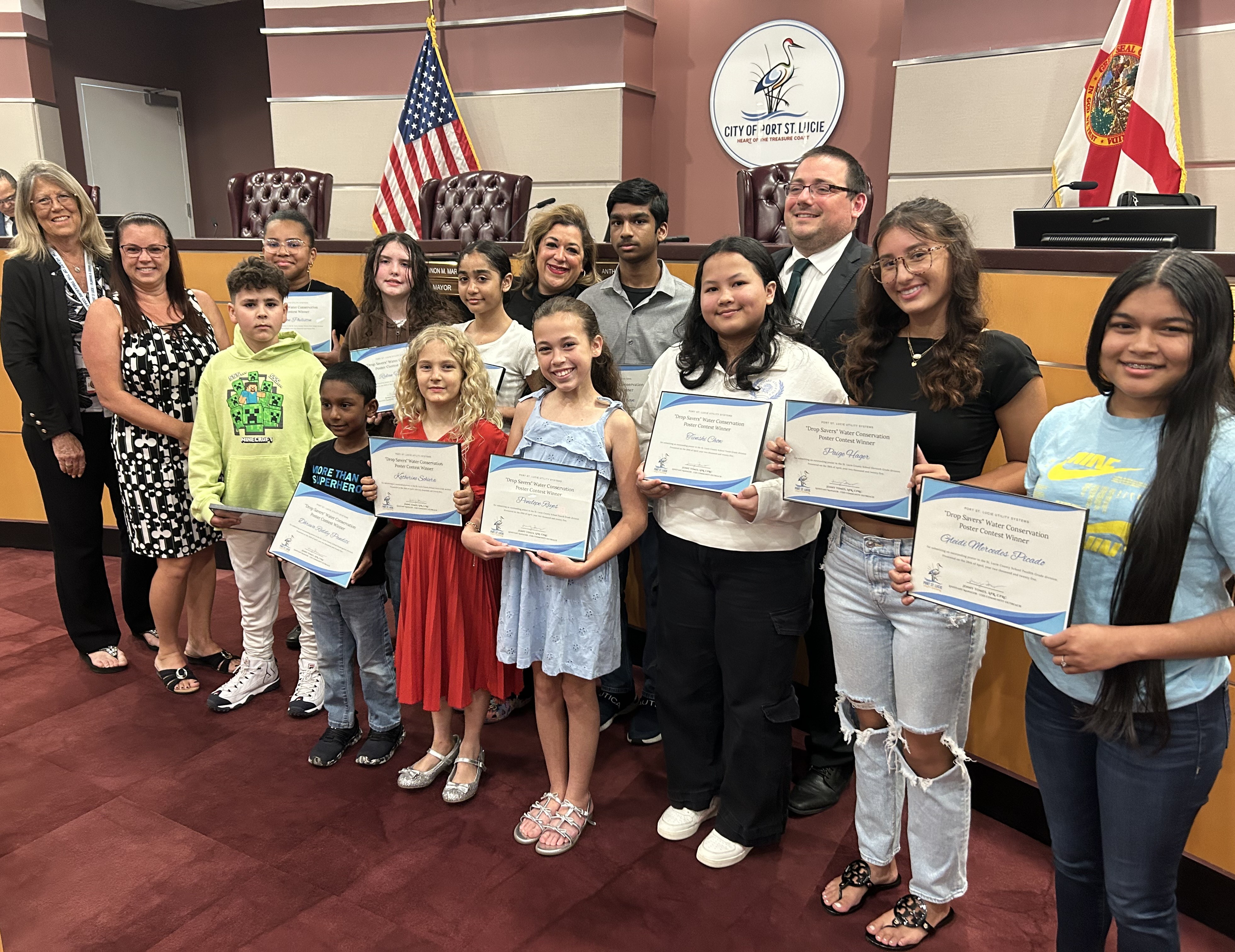 Student winners and City Council