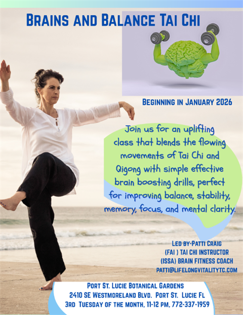 Brains and Balance Tai Chi flyer 2026