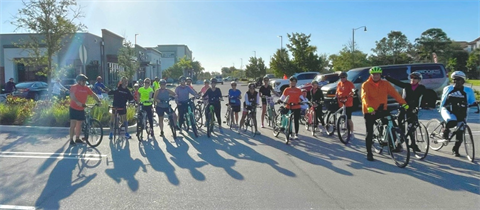 Kids in bikes image