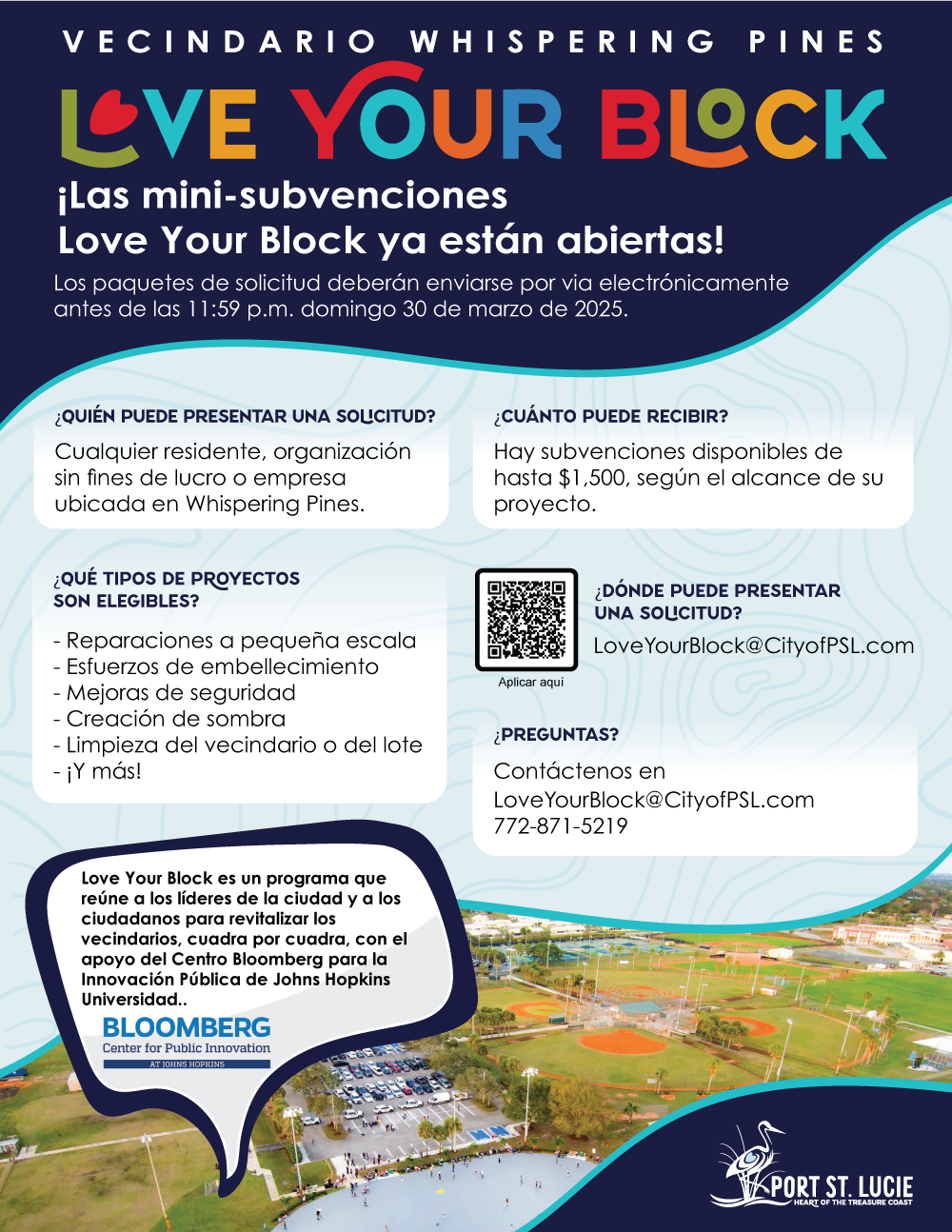 Love Your Block Grants Flyer 2025 Spanish