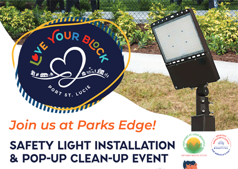LYB safety light installation and pop-up clean-up at Parks Edge HOA
