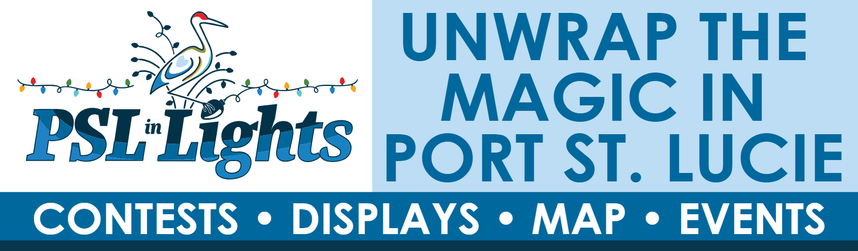 PSLinLights 2025, unwrap the magic in Port St. Lucie, contests, displays, map, events