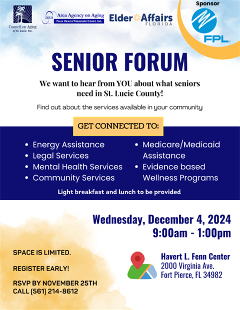 Senior Forum Flyer 12/4/24