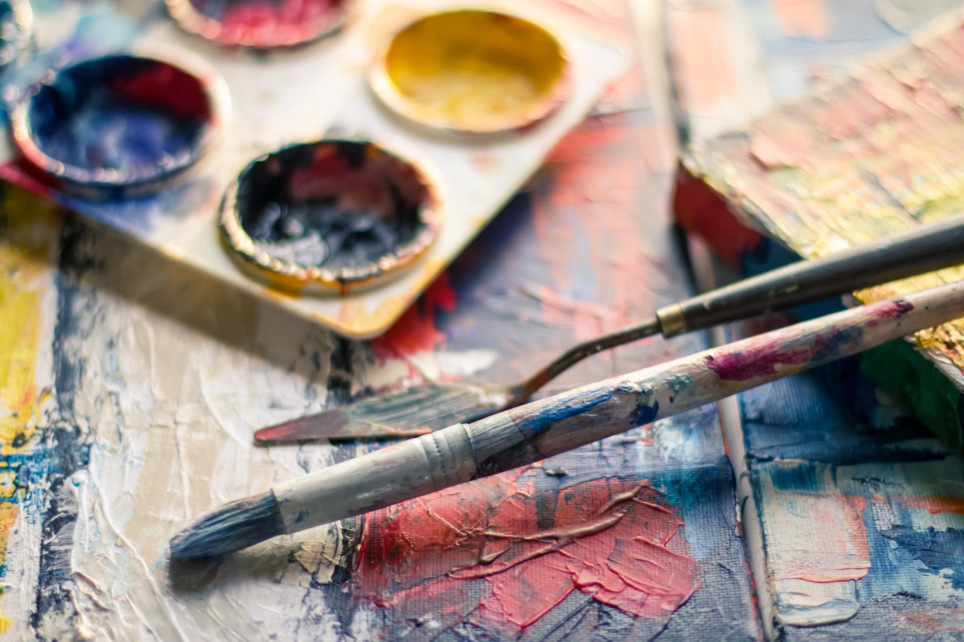 Water color paint pallet image