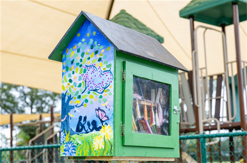 Little Free Library at Woodland Trails Park