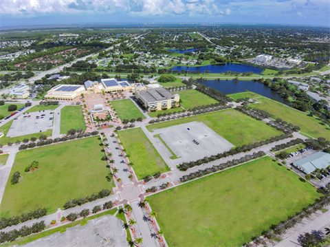 Aerial of USL Soccer League project area within Walton and One