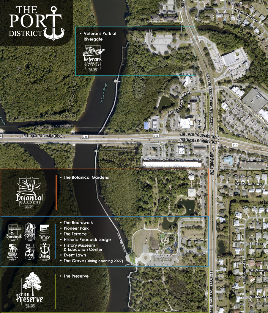 The Port District all areas map